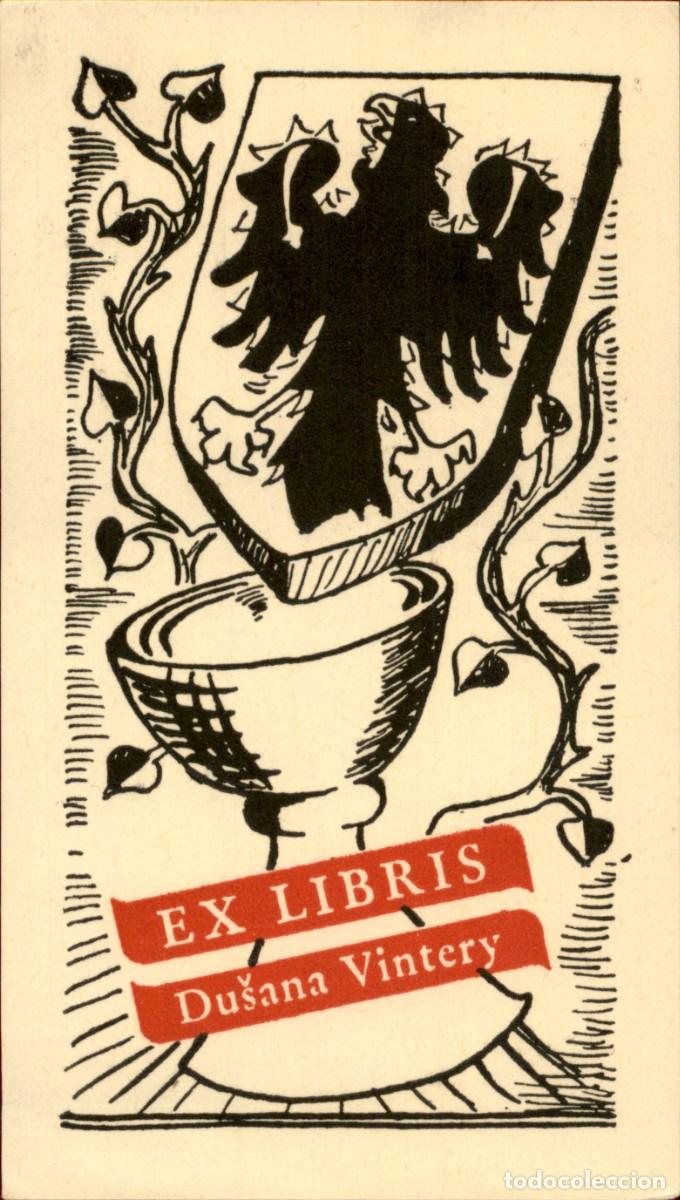 Arte: Dusana Vintery 11 x 6 cms &ndash; Ex Libris, Bookplate, Exlibris - Foto 2
