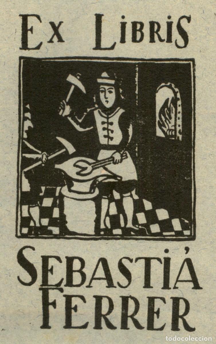 Arte: Sebatia Ferrer 10 x 6 cms &ndash; Ex Libris, Bookplate, Exlibris - Foto 1