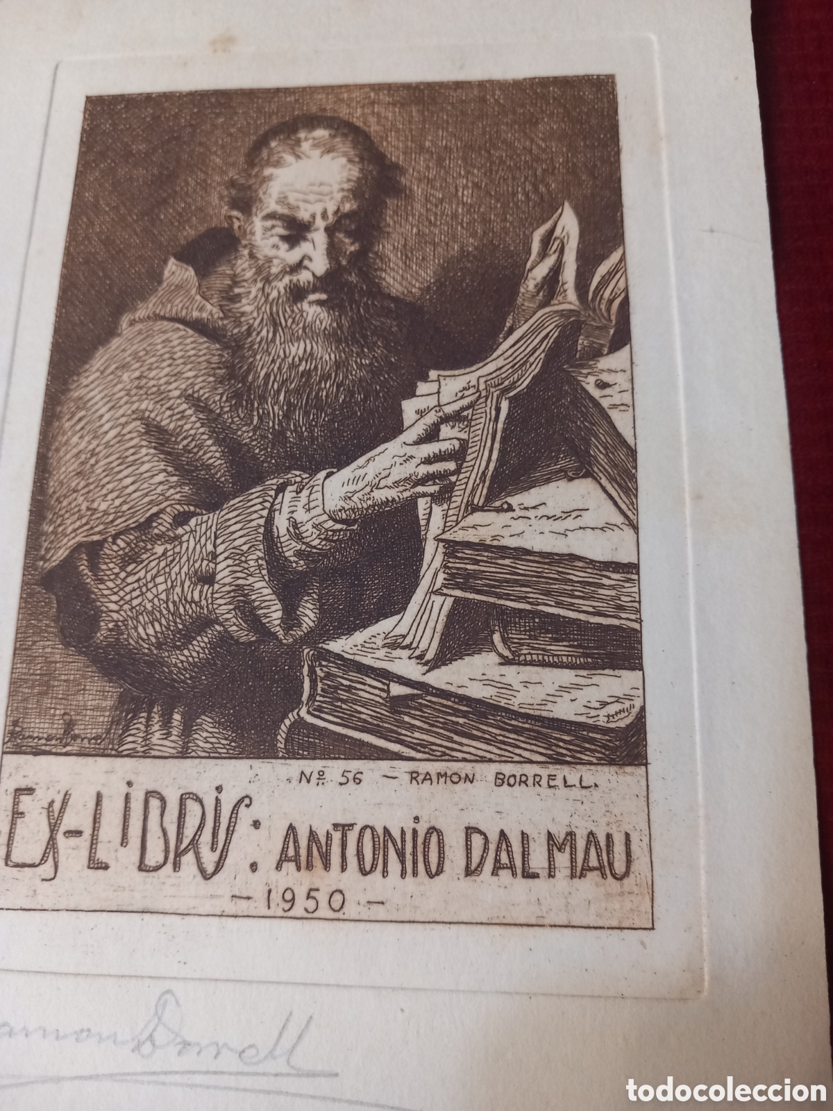 Arte: Grabado exllibris Ram&oacute;n Borrell - Foto 3