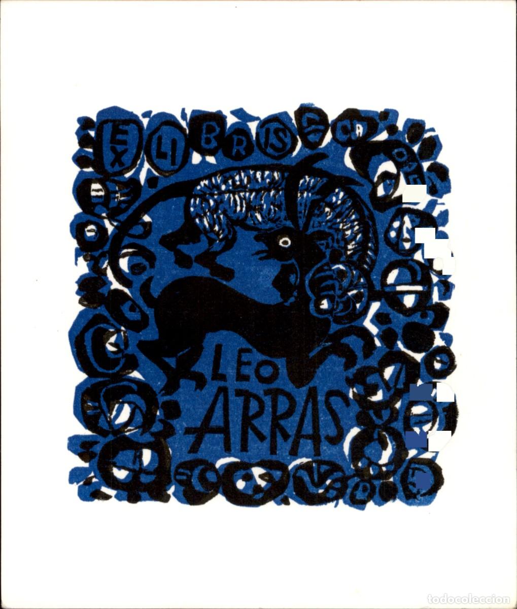 Arte: Leo Arras &ndash; Lenke Diskay Budapest 12 x 10 Cms Exlibris Bookplate Ex-Libris - Foto 2