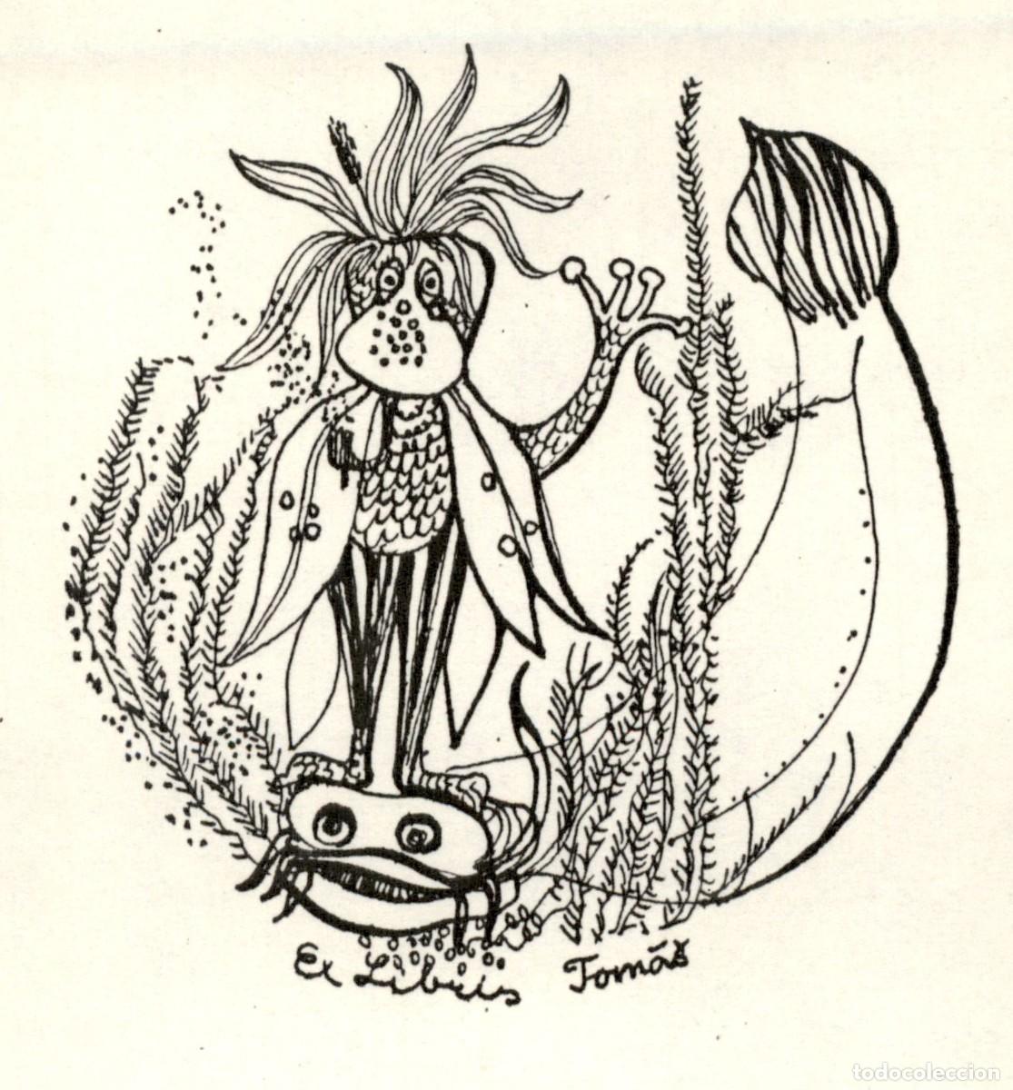 Arte: Tomas 12 x 8 Cms Exlibris Bookplate Ex-Libris - Foto 1
