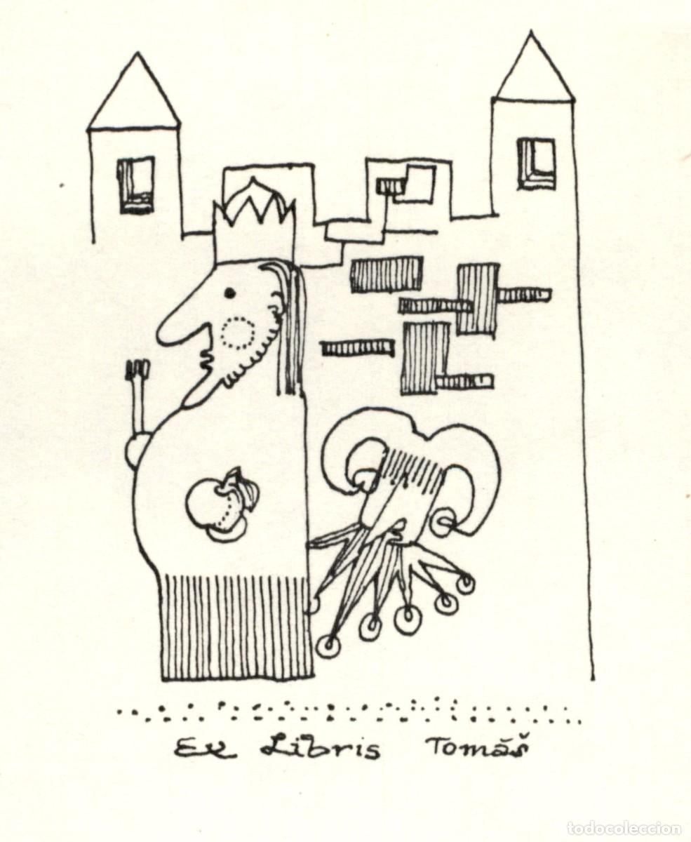 Arte: Tomas 12 x 7 Cms Exlibris Bookplate Ex-Libris - Foto 1