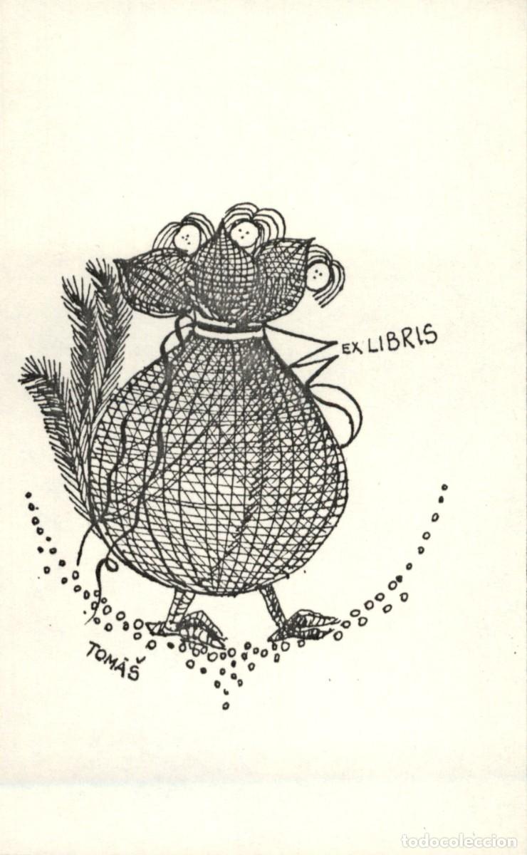 Arte: Tomas 12 x 8 Cms Exlibris Bookplate Ex-Libris - Foto 2