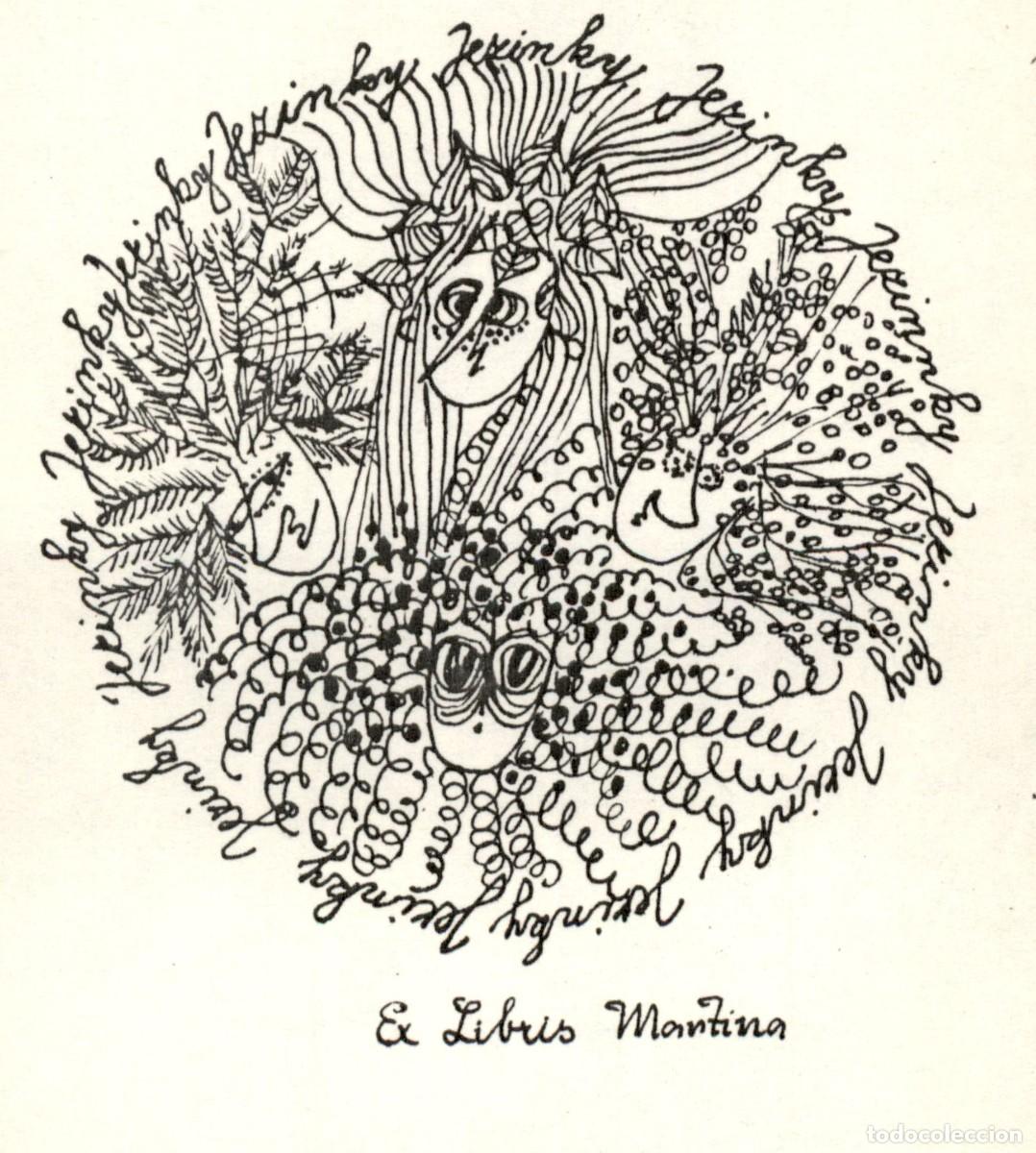 Arte: Mantina 12 x 9 Cms Exlibris Bookplate Ex-Libris - Foto 1