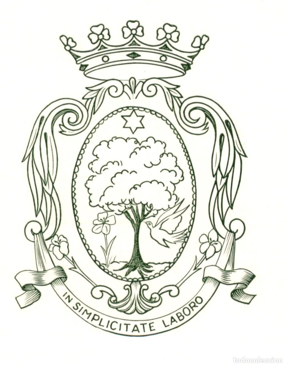 Arte: In simplicitate laboro 12 x 9 Cms Exlibris Bookplate Ex-Libris - Foto 1