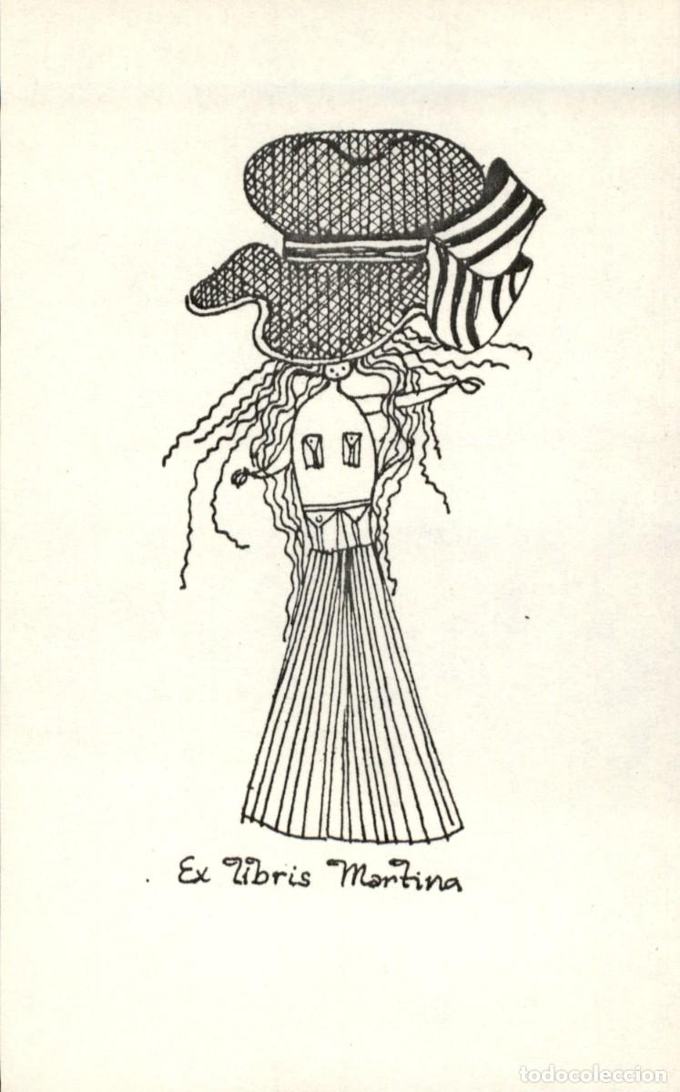 Arte: Martina 12 x 8 Cms Exlibris Bookplate Ex-Libris - Foto 2