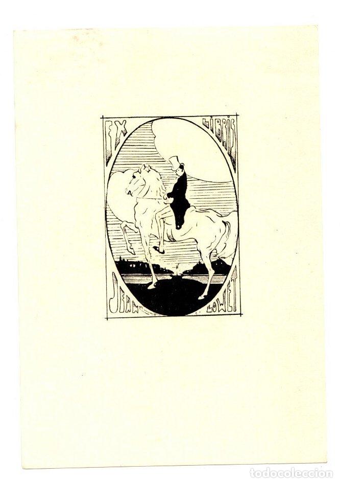 Arte: EXLIBRIS JEAN LOWET. C. 1930 - Foto 1