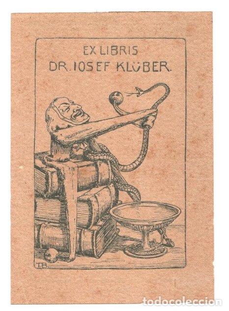 Arte: EXLIBRIS DR. IOSEF KLUBER. THEO BECKER. C. 1910 - Foto 1