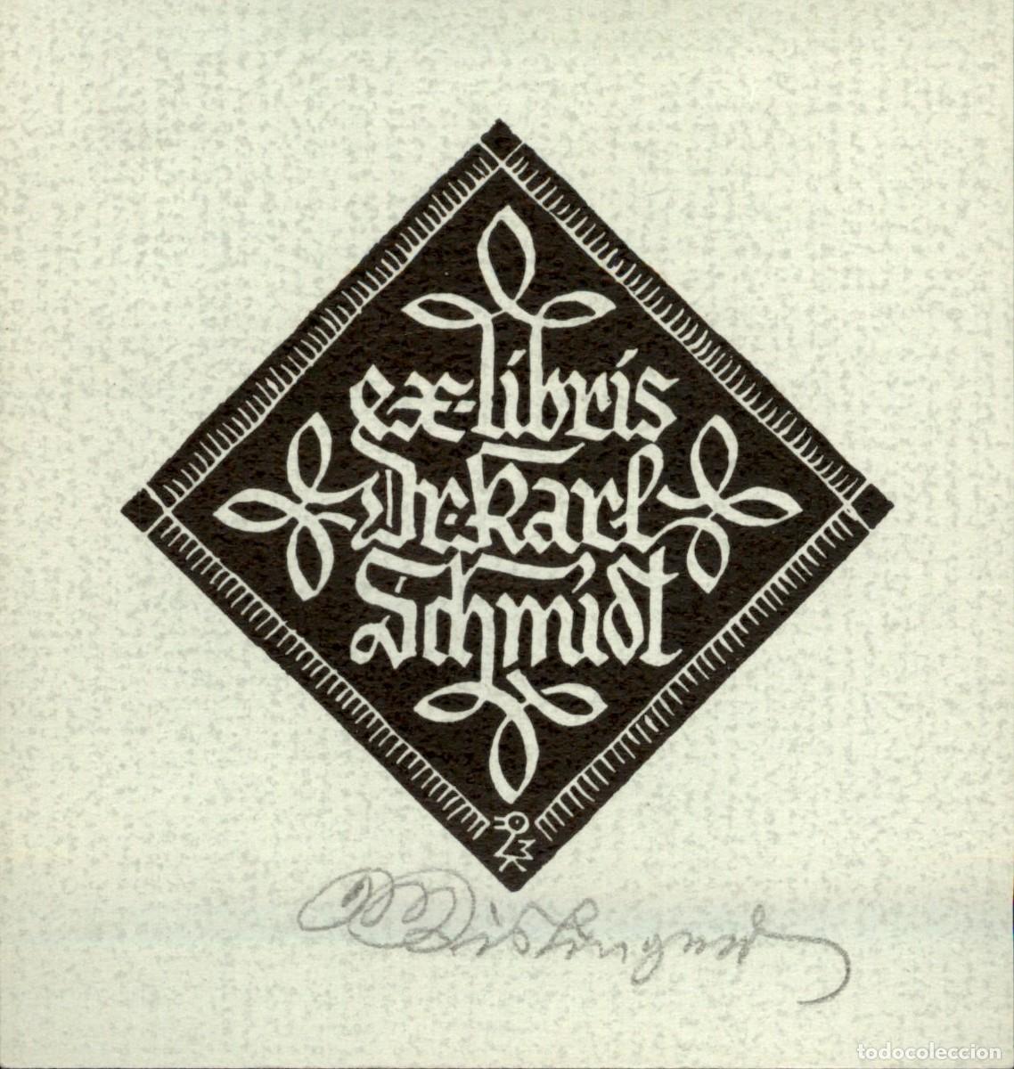 Arte: Mario de Filippis 9 x 6 Cms Exlibris Bookplate Ex-Libris - Foto 2