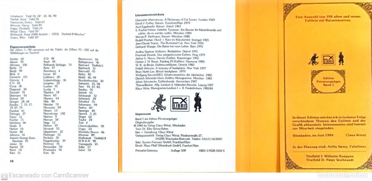 Arte: Katzen-Exlibris (Schutt-Kehm, Elke; Claus Wittal) - Foto 4