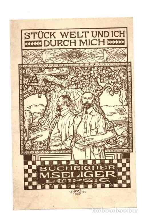 Arte: EXLIBRIS M.SELIGER, LEIPZIG. 1903. - Foto 1