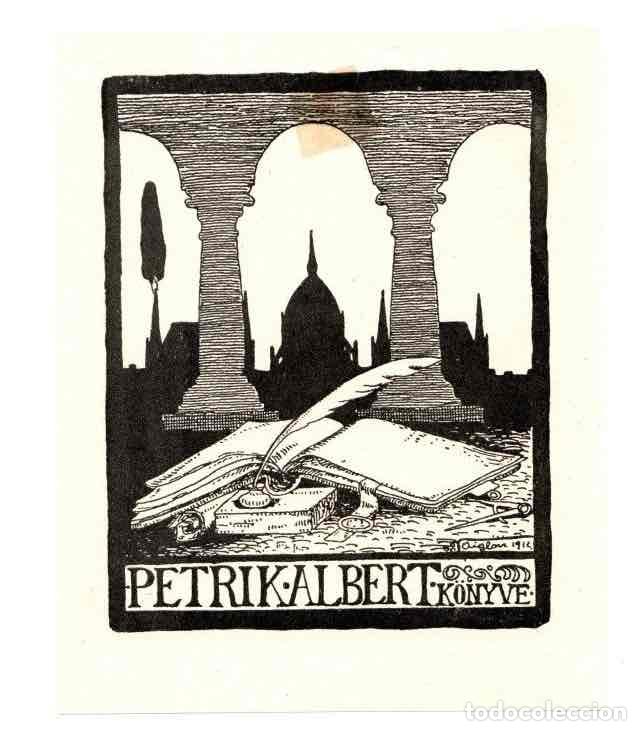 Arte: EXLIBRIS PETRIK ALBERT KONYVE. A&Ntilde;O 1912 - Foto 1