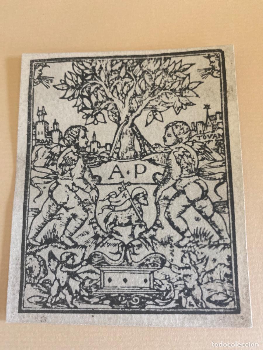 Arte: Mondo&ntilde;edo. Exlibris de Agustin de Paz. - Foto 1