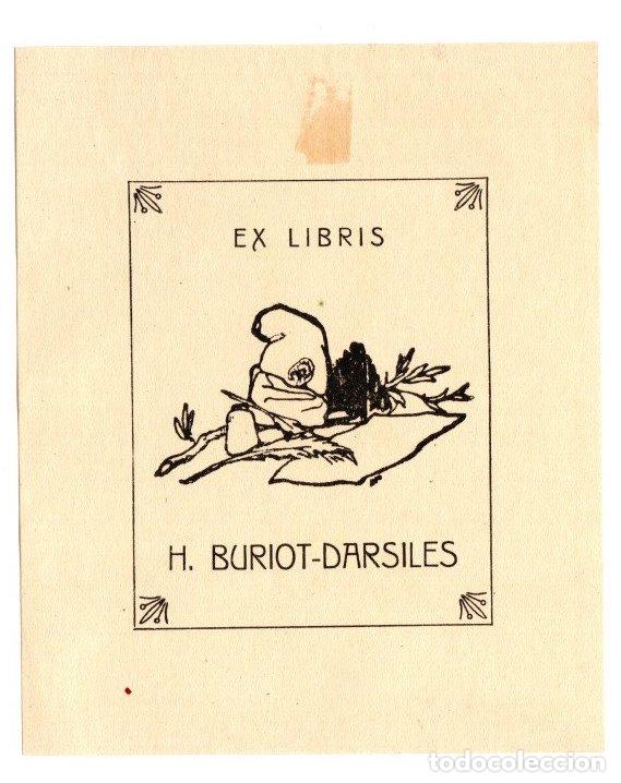 Arte: LOTE DE 2 EXLIBRIS H. BURIOT-DARSILES - Foto 1