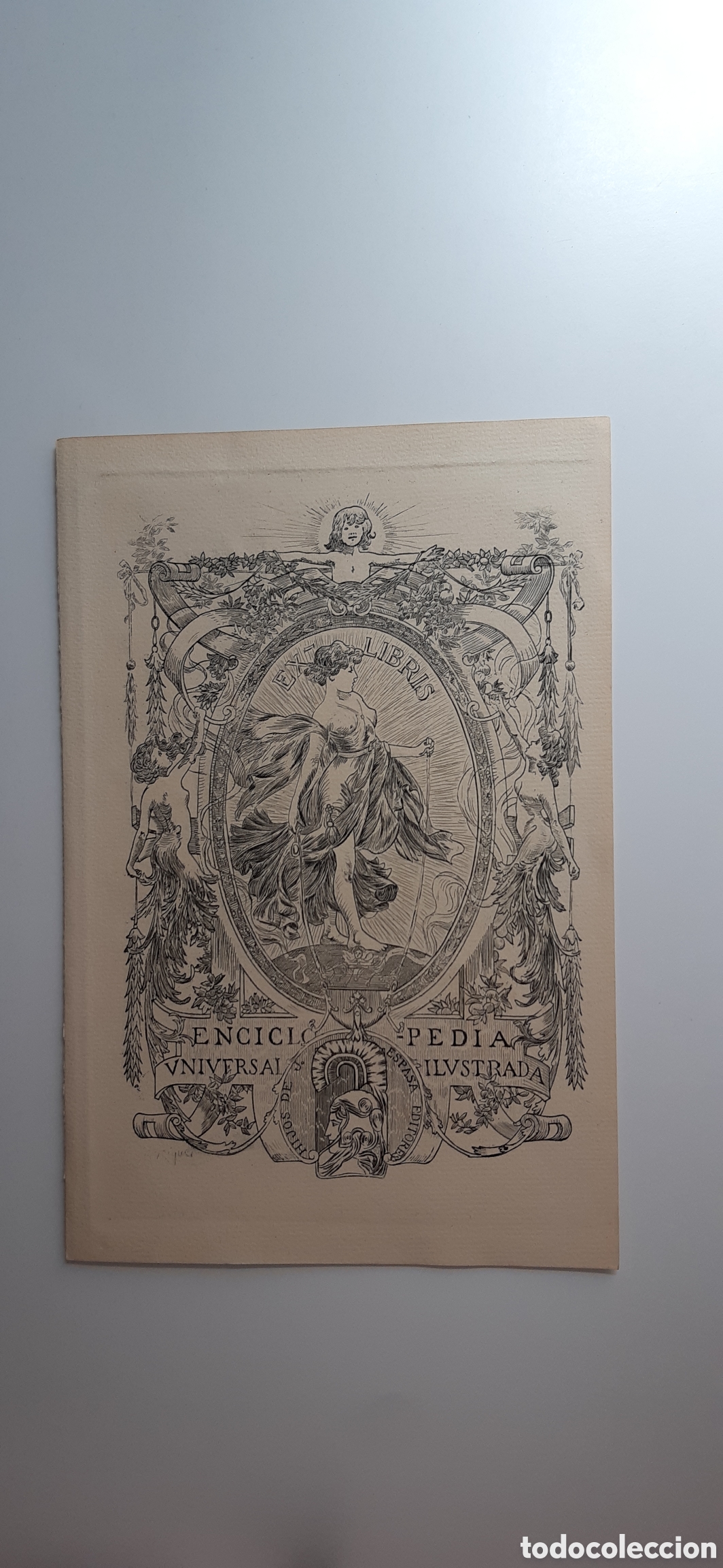 Arte: EX-LIBRIS ORIGINAL ENCICLOPEDIA UNIVERSAL ILUSTRADA DE A.RIQUER - Foto 2