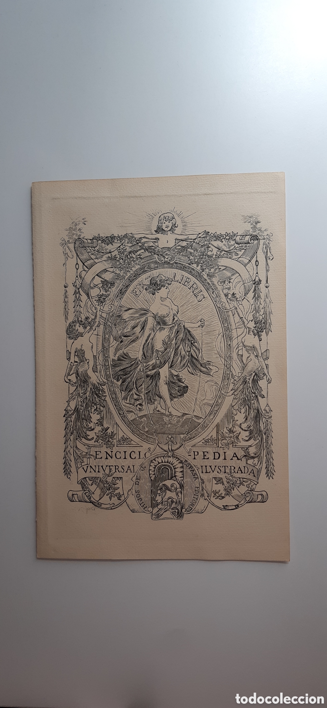 Arte: EX-LIBRIS ORIGINAL ENCICLOPEDIA UNIVERSAL ILUSTRADA DE A.RIQUER - Foto 1