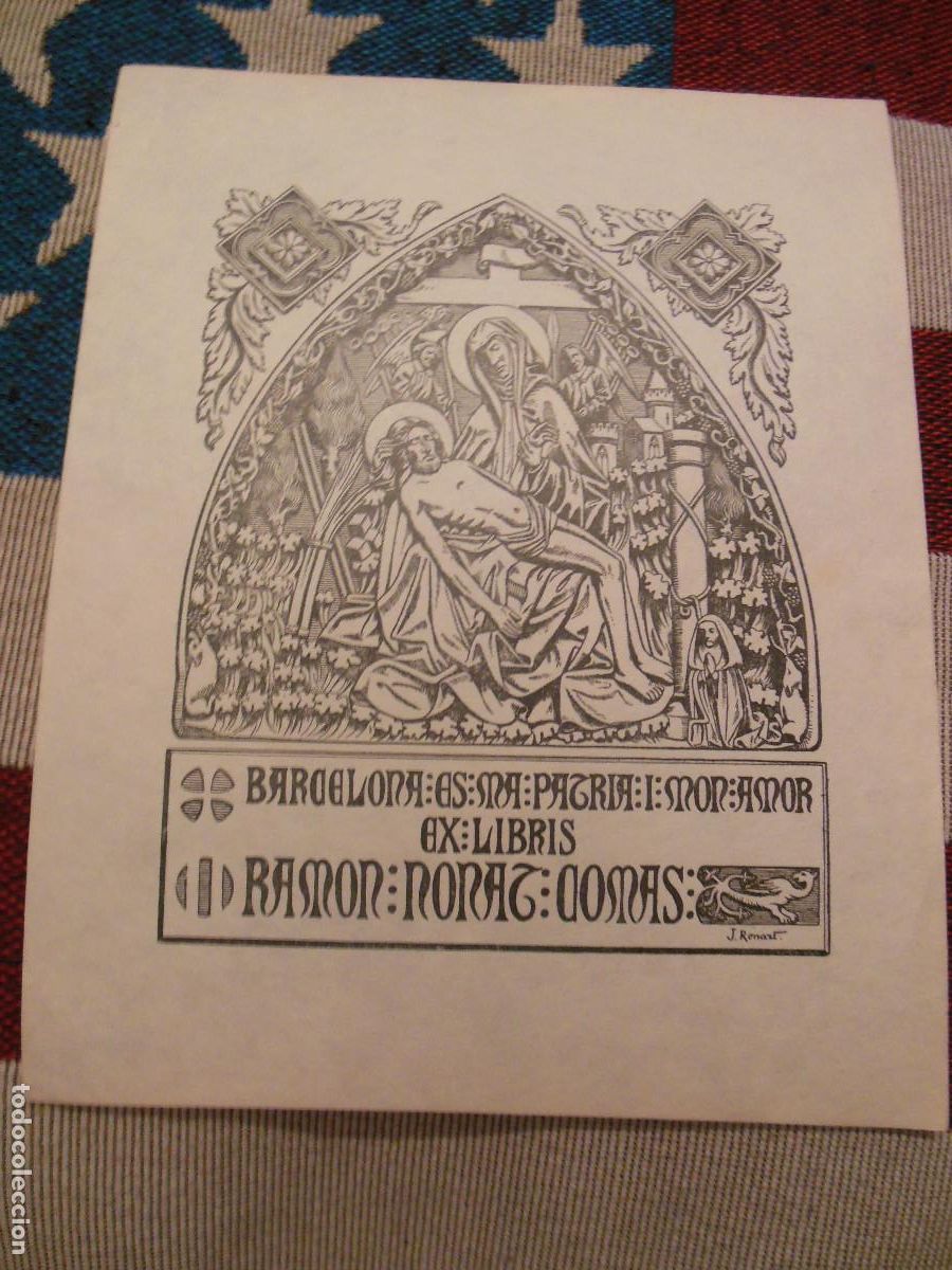 Arte: EXLIBRIS DE JOAQUIN RENART PARA RAMON NONAT COMAS - EX LIBRIS - Foto 1