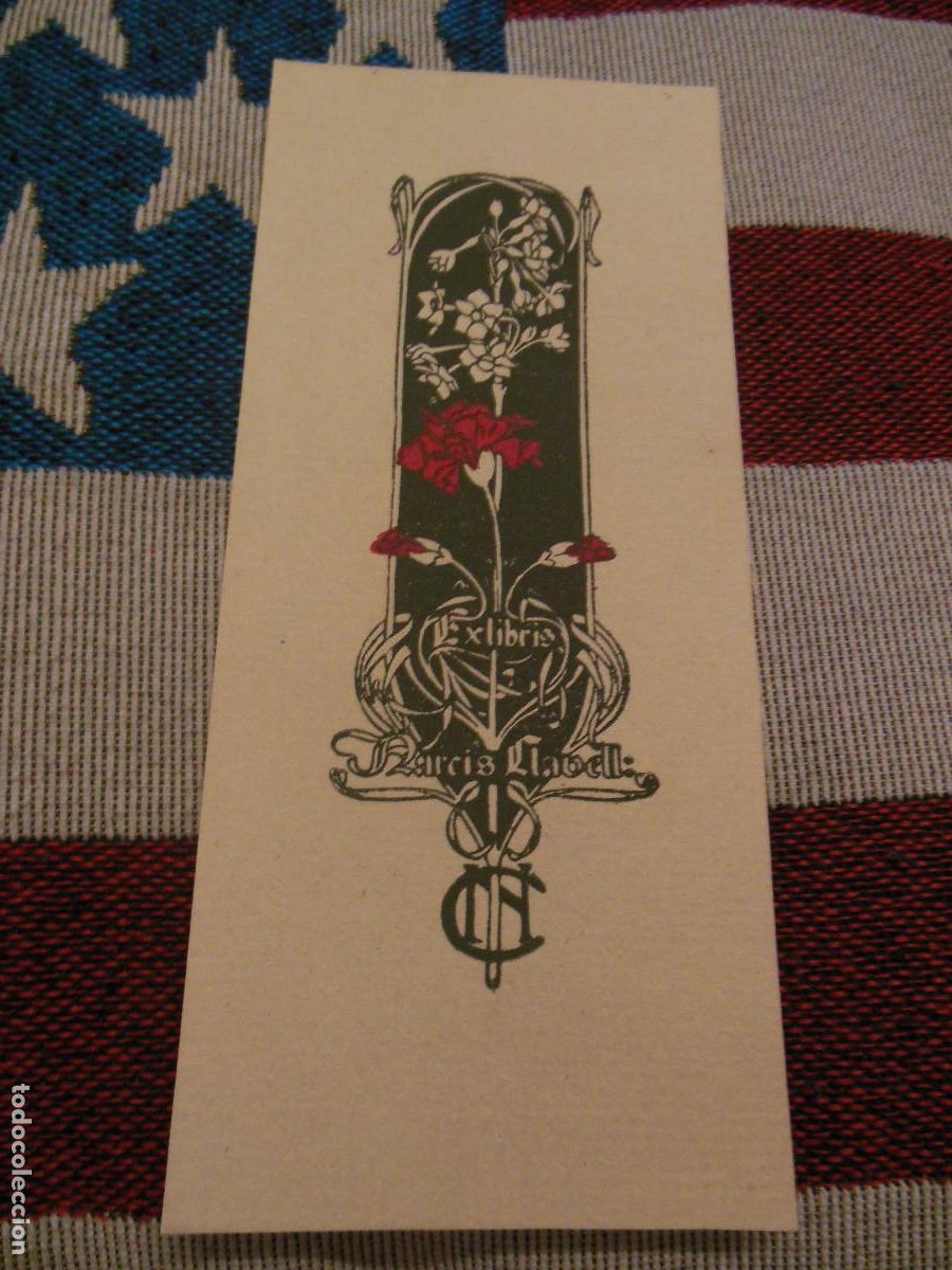 Arte: EXLIBRIS DE ALEXANDRE DE RIQUER PARA NARCIS CLAVELL - EX LIBRIS - Foto 1
