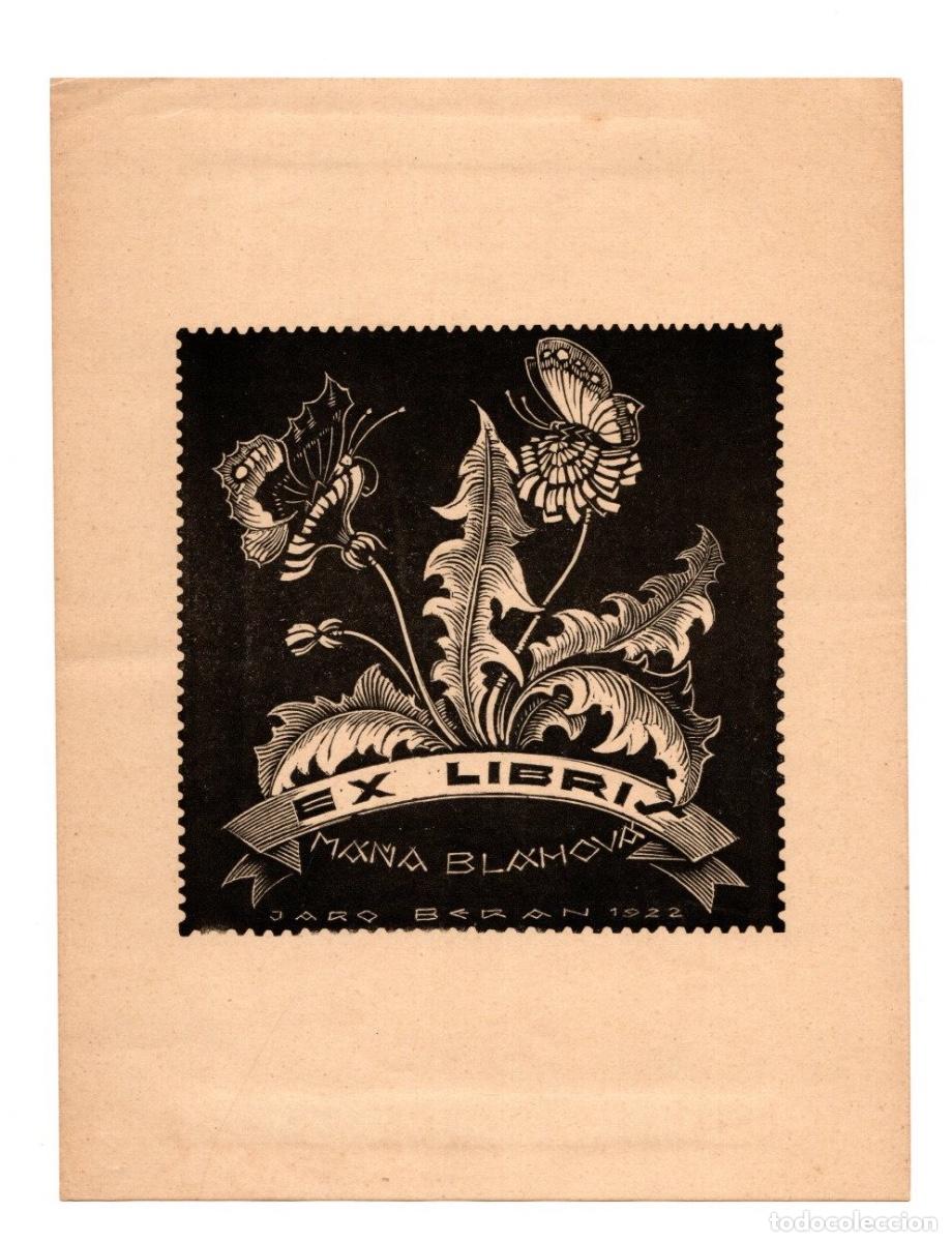 Arte: EXLIBRIS MANA BLAMOVA. ILUSTRADOR JARO ECRAN. 1922 - Foto 1