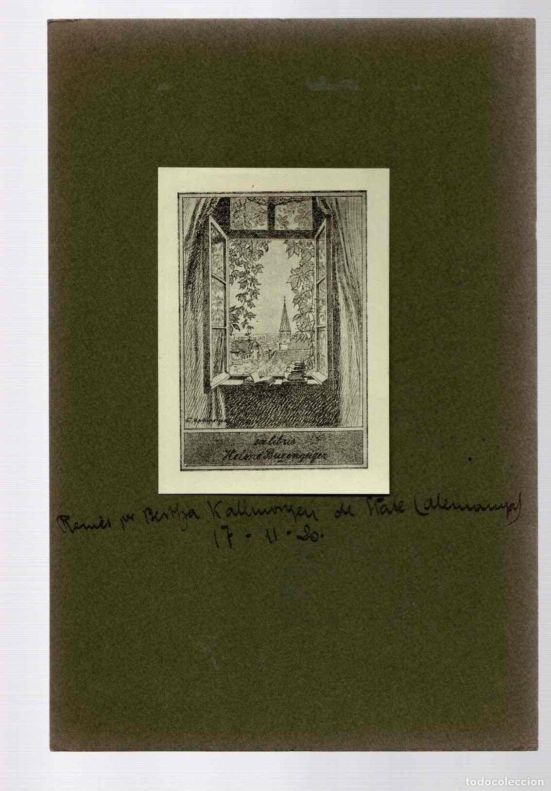 Arte: EXLIBRIS HELENE BUJENGEIGER. ALEMANIA. A&Ntilde;O 1920 - Foto 1