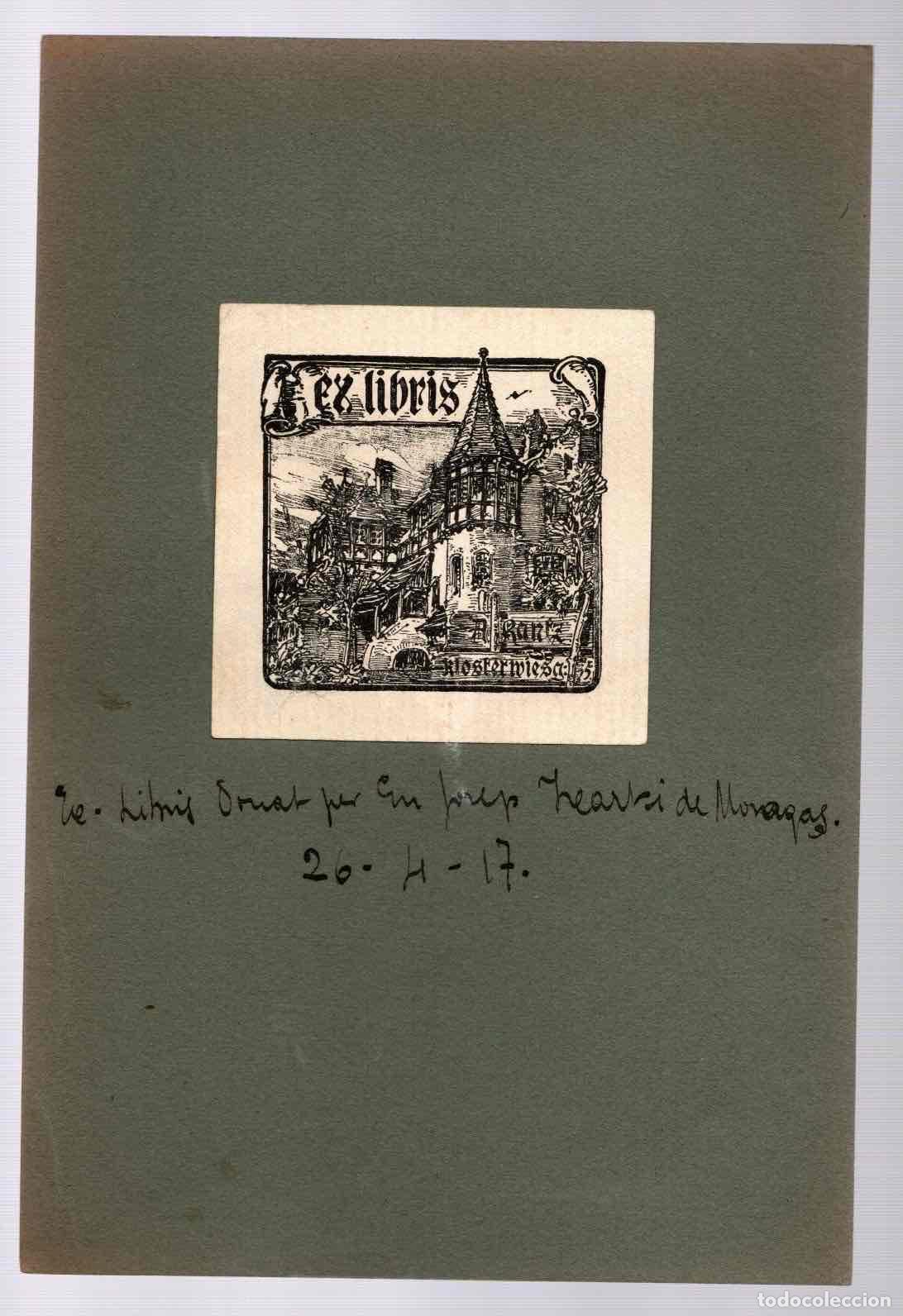 Arte: EXLIBRIS RANRZ KLOSTERMIESG. A&Ntilde;O 1917 - Foto 1