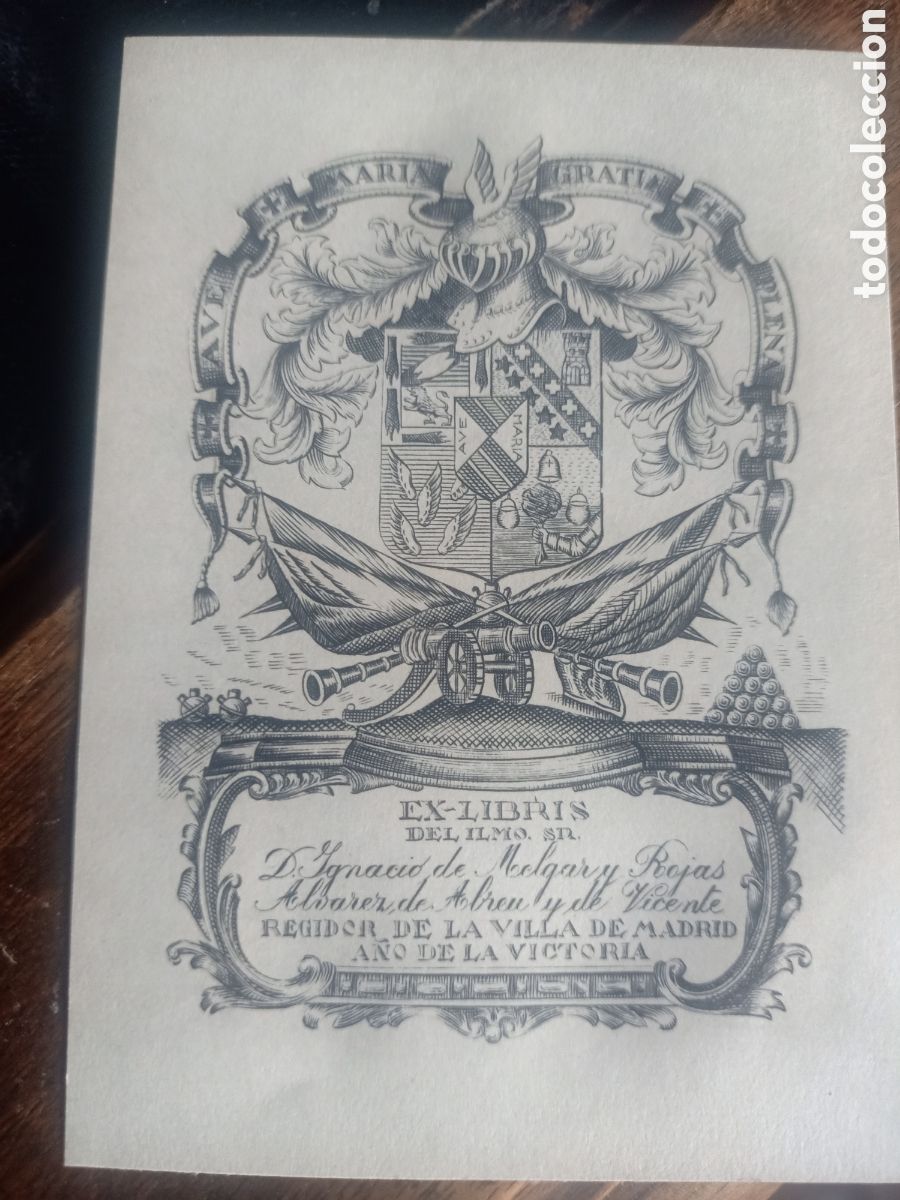Arte: Exlibris antiguo exlibris antiguo - Foto 1