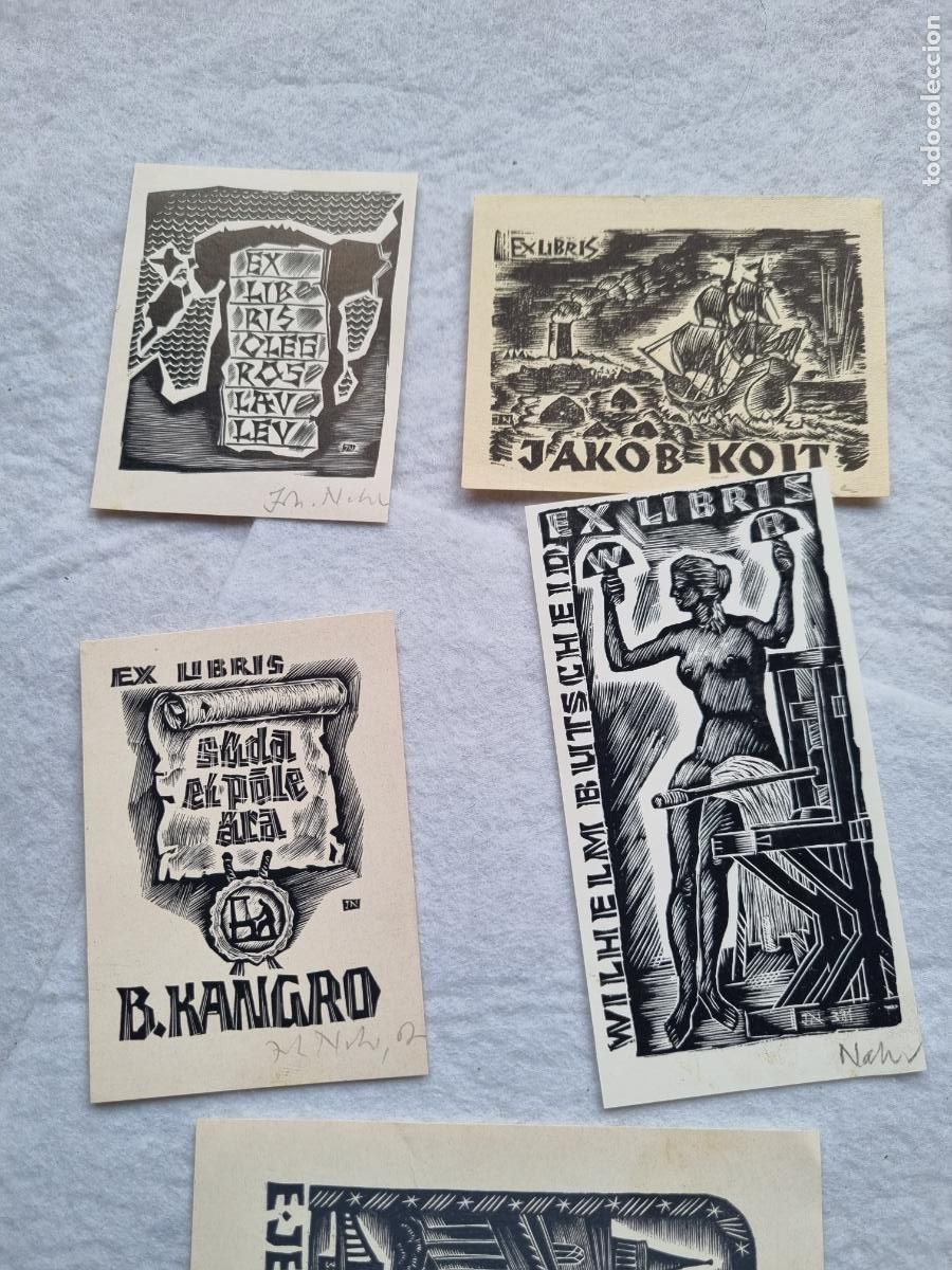 Arte: COLECCION DE 10 EXLIBRIS VARIADOS INTERNACIONALES V1 - Foto 3