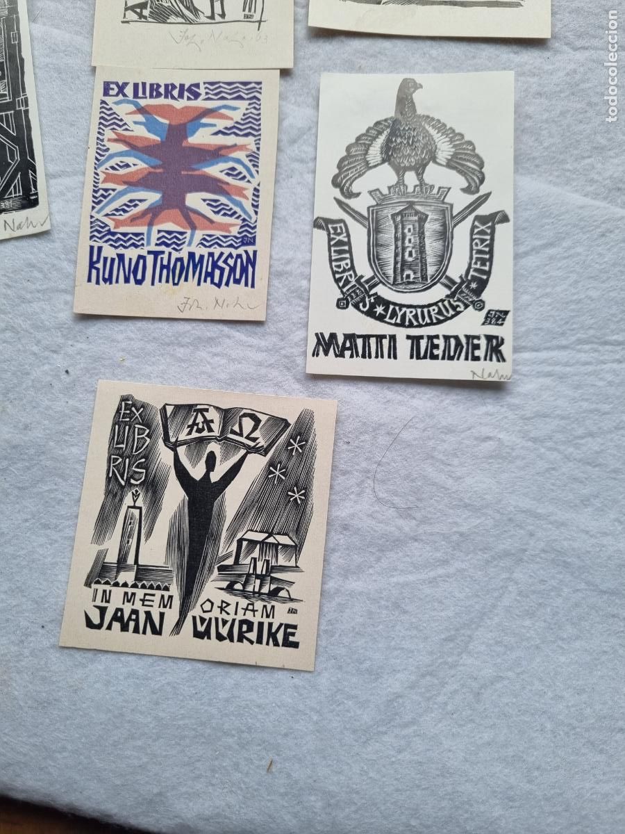 Arte: COLECCION DE 10 EXLIBRIS VARIADOS INTERNACIONALES V1 - Foto 6