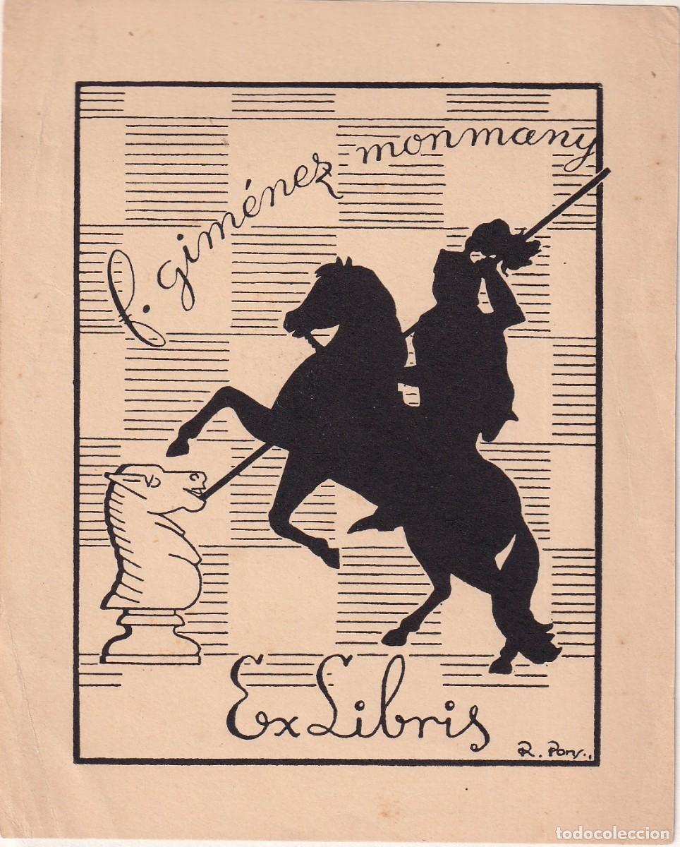 Arte: 3 EX-LIBRIS DE F. GIMENEZ MONMANY - EX LIBRIS - Foto 4