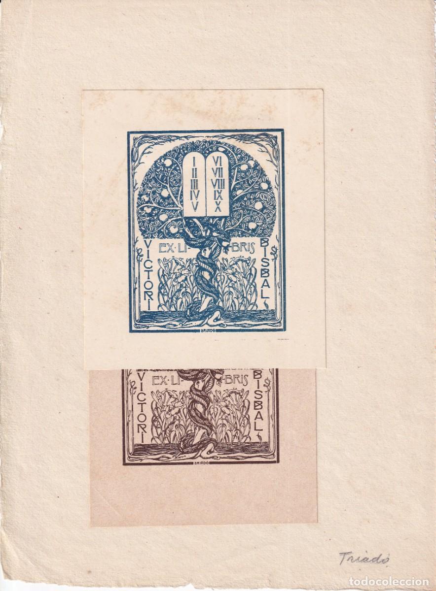 Arte: 2 EX-LIBRIS DE VICTORI BISBAL - EX LIBRIS - Foto 1