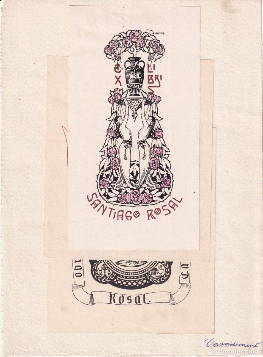 Arte: 3 EX-LIBRIS DE SANTIAGO ROSAL CAMPRODON - EX LIBRIS - Foto 1