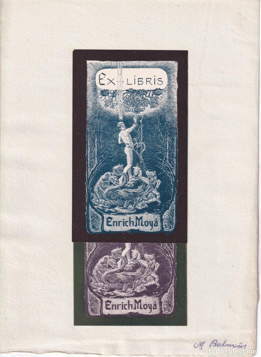 Arte: 2 EX-LIBRIS DE ENRICH MOYA - EX LIBRIS - Foto 1