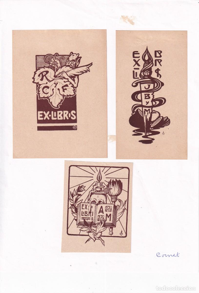 Arte: 3 EX-LIBRIS DE CORNET - EX LIBRIS - Foto 1