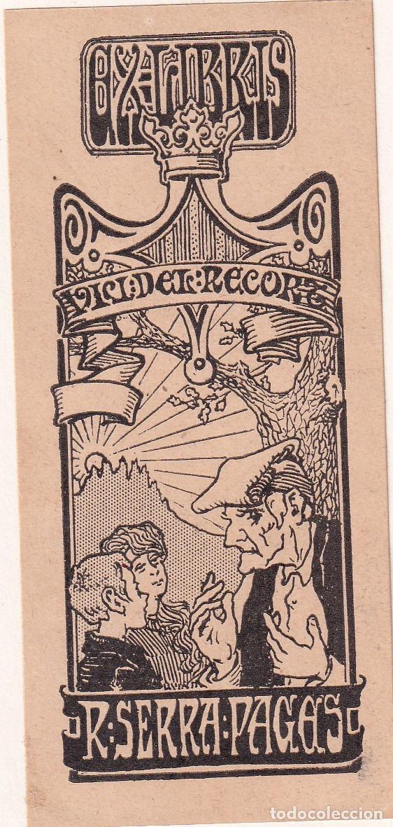 Arte: 3 EX-LIBRIS DE ROSSEND SERRA PAGES - VIU DEL RECORT - EX LIBRIS - Foto 4