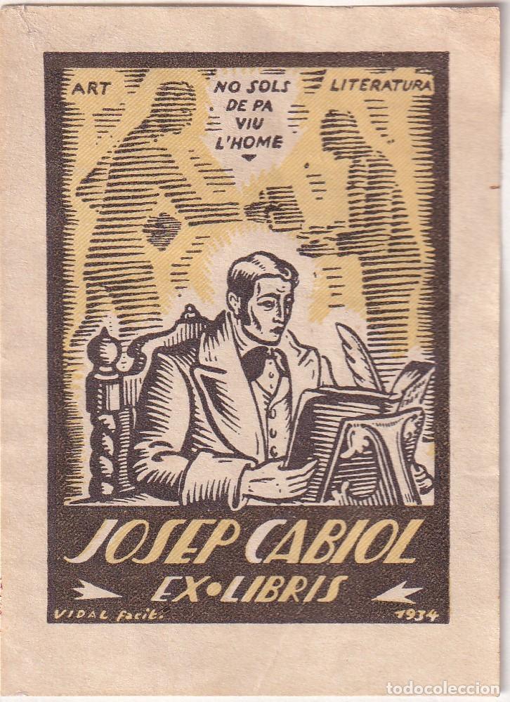 Arte: EX-LIBRIS DE JOSEP CABIOL - EX LIBRIS - Foto 1