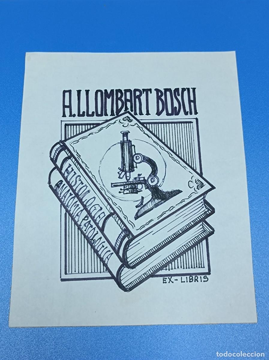 Arte: BOCETO ORIGINAL EX LIBRIS A. LLOMBART BOSCH - Foto 2