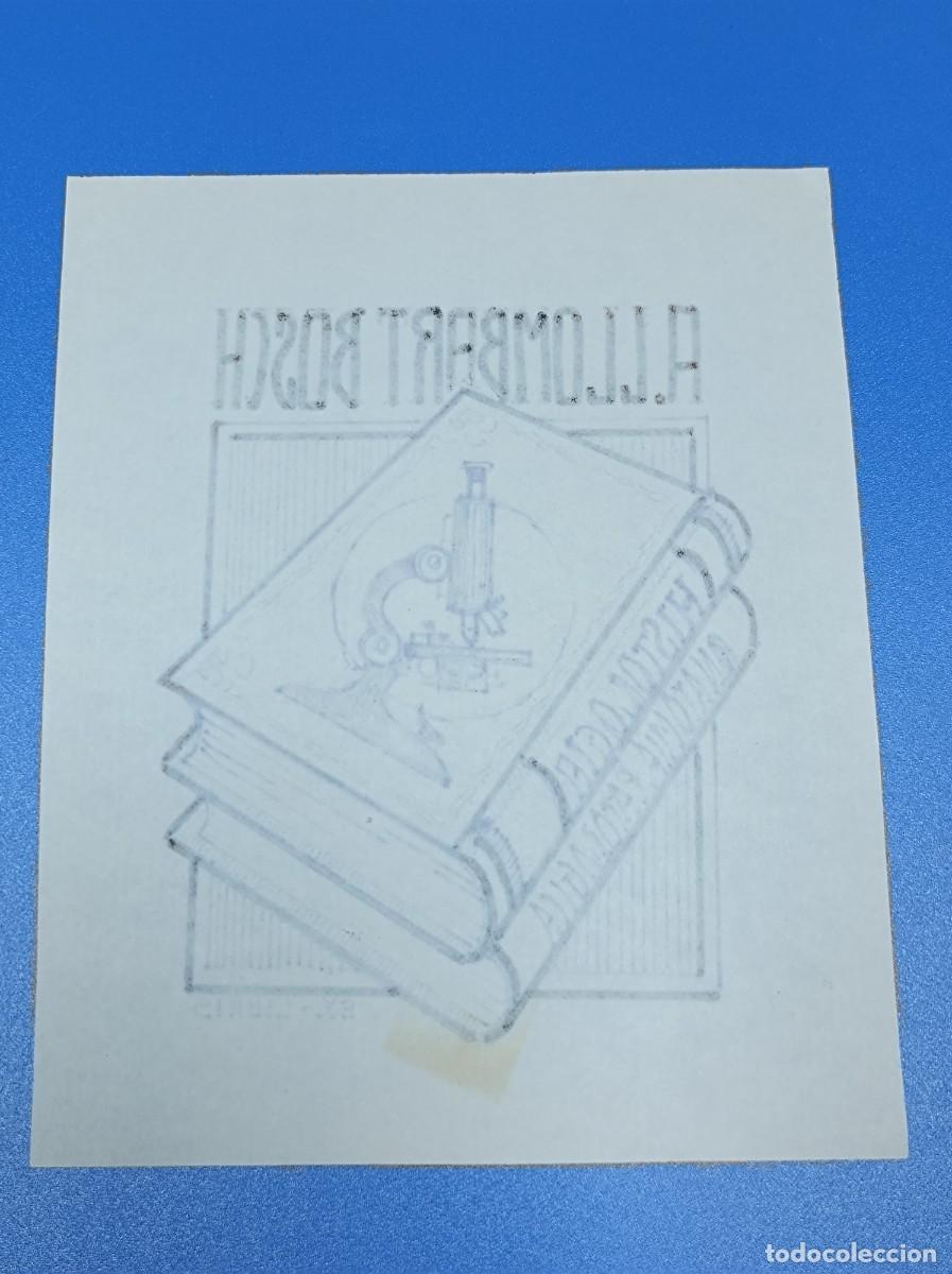 Arte: BOCETO ORIGINAL EX LIBRIS A. LLOMBART BOSCH - Foto 4
