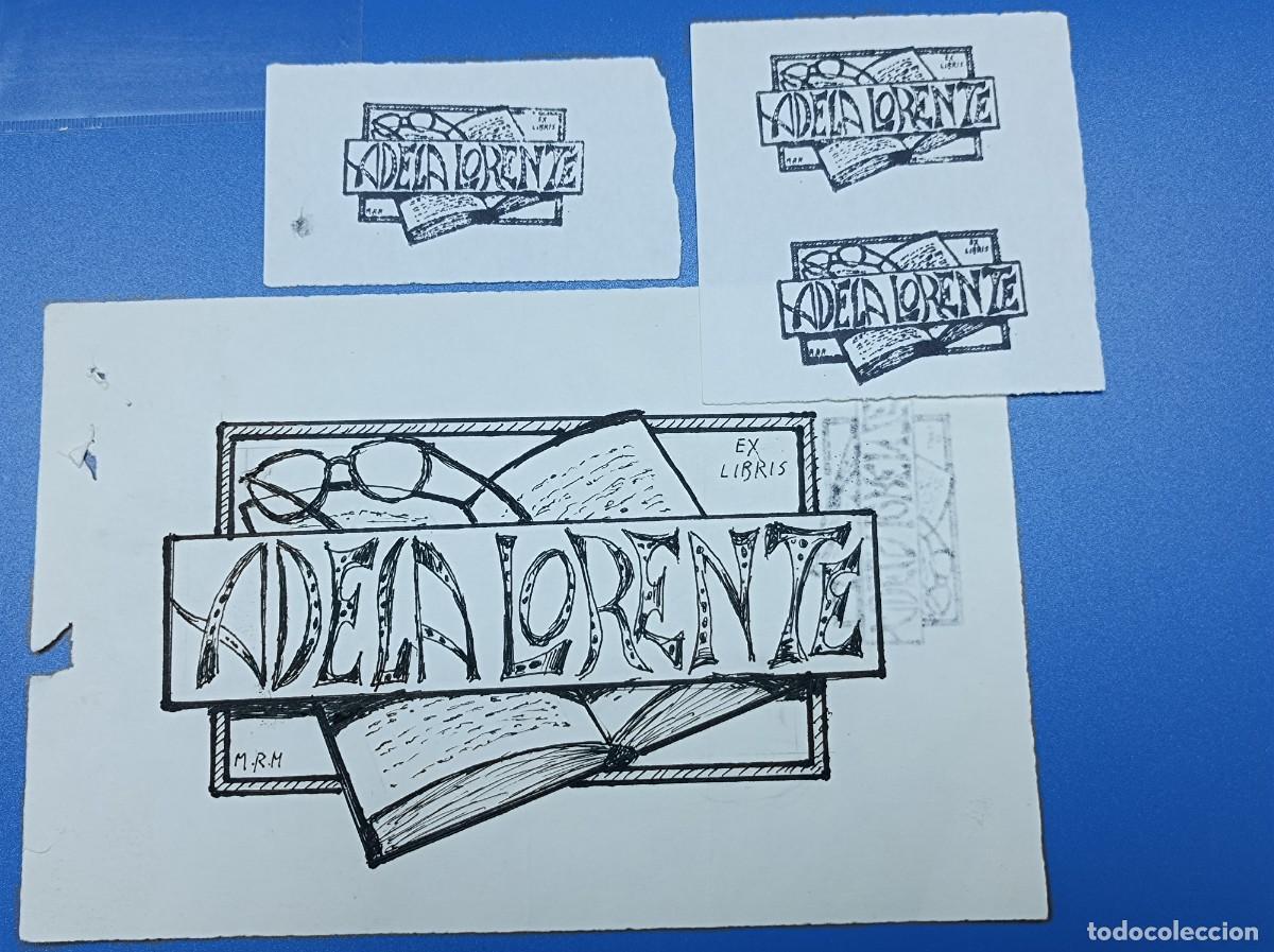 Arte: BOCETO ORIGINAL EX LIBRIS ADELA LORENTE - Foto 1