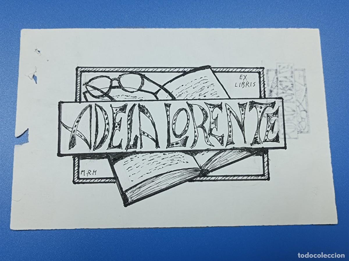 Arte: BOCETO ORIGINAL EX LIBRIS ADELA LORENTE - Foto 2