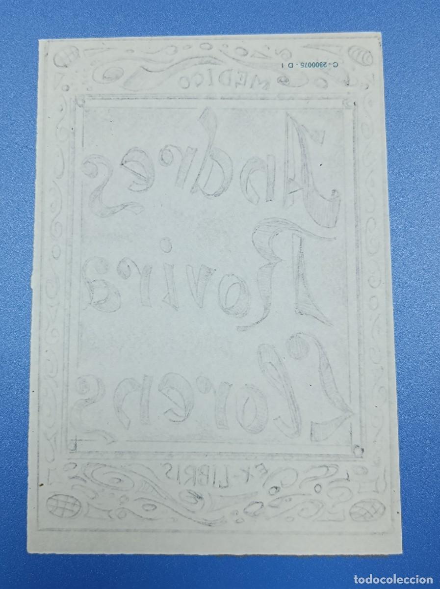 Arte: BOCETO ORIGINAL EX LIBRIS ANDR&Eacute;S ROVIRA - Foto 4