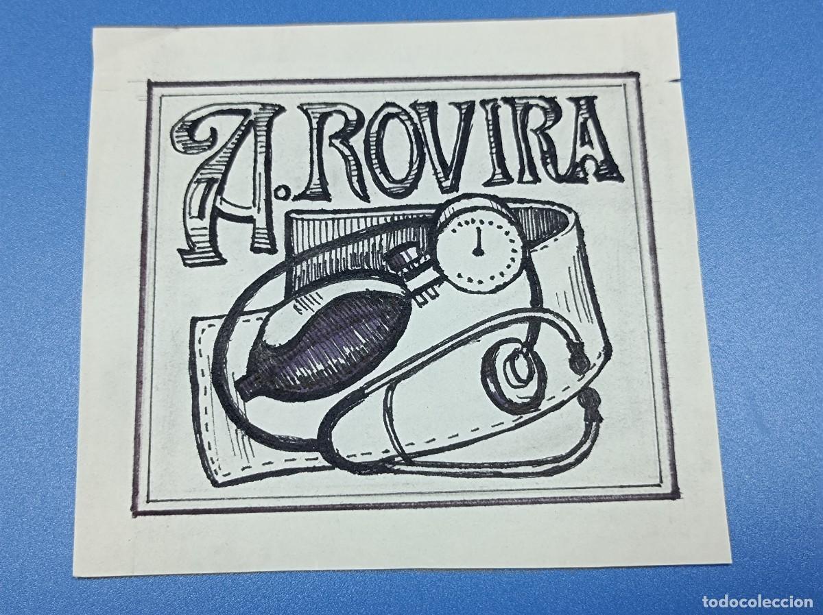 Arte: BOCETO ORIGINAL EX LIBRIS ANDR&Eacute;S ROVIRA - Foto 5