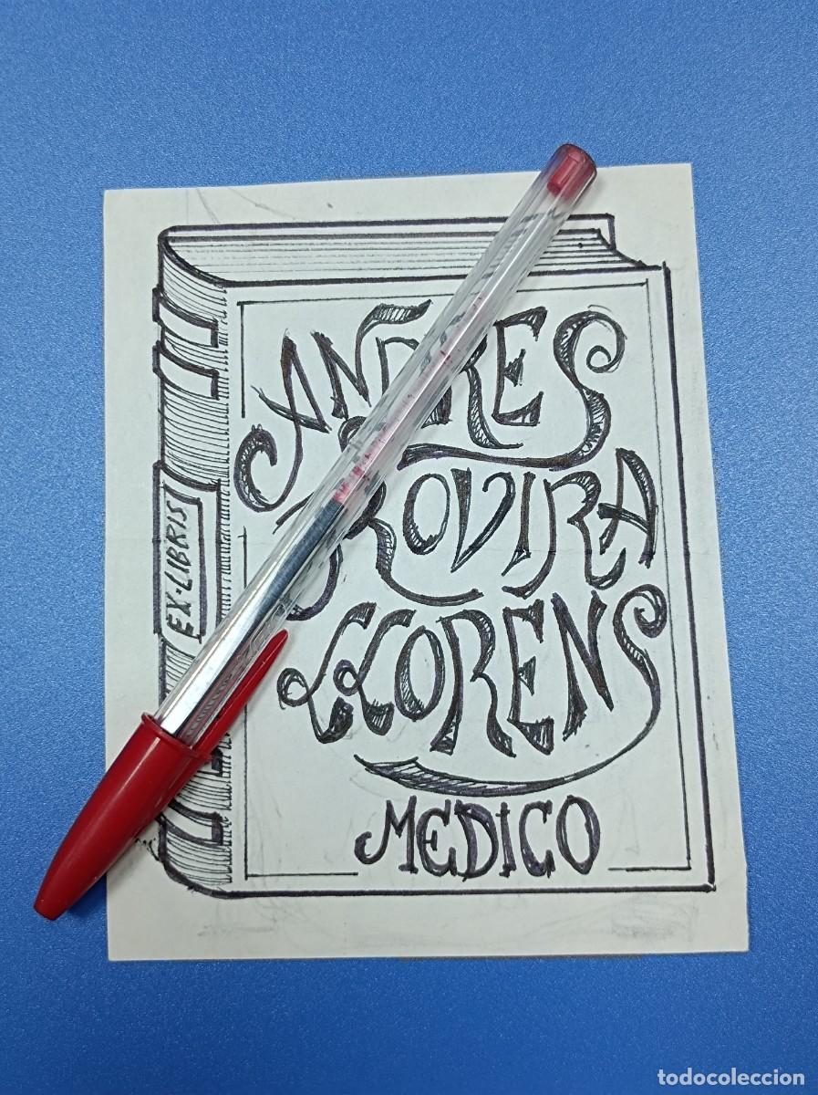 Arte: BOCETO ORIGINAL EX LIBRIS ANDR&Eacute;S ROVIRA - Foto 9