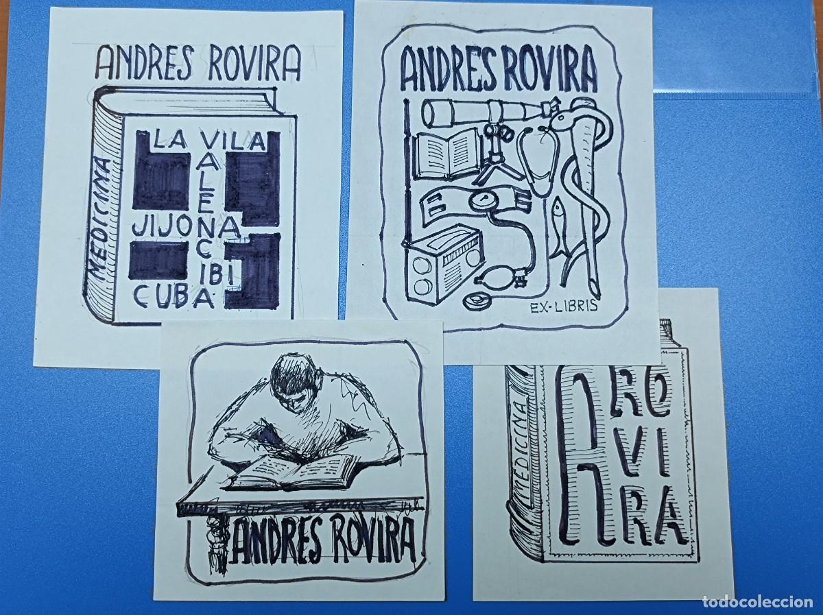 Arte: BOCETO ORIGINAL EX LIBRIS ANDR&Eacute;S ROVIRA - Foto 1