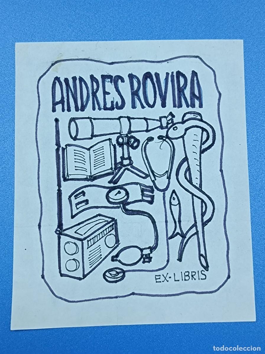Arte: BOCETO ORIGINAL EX LIBRIS ANDR&Eacute;S ROVIRA - Foto 5