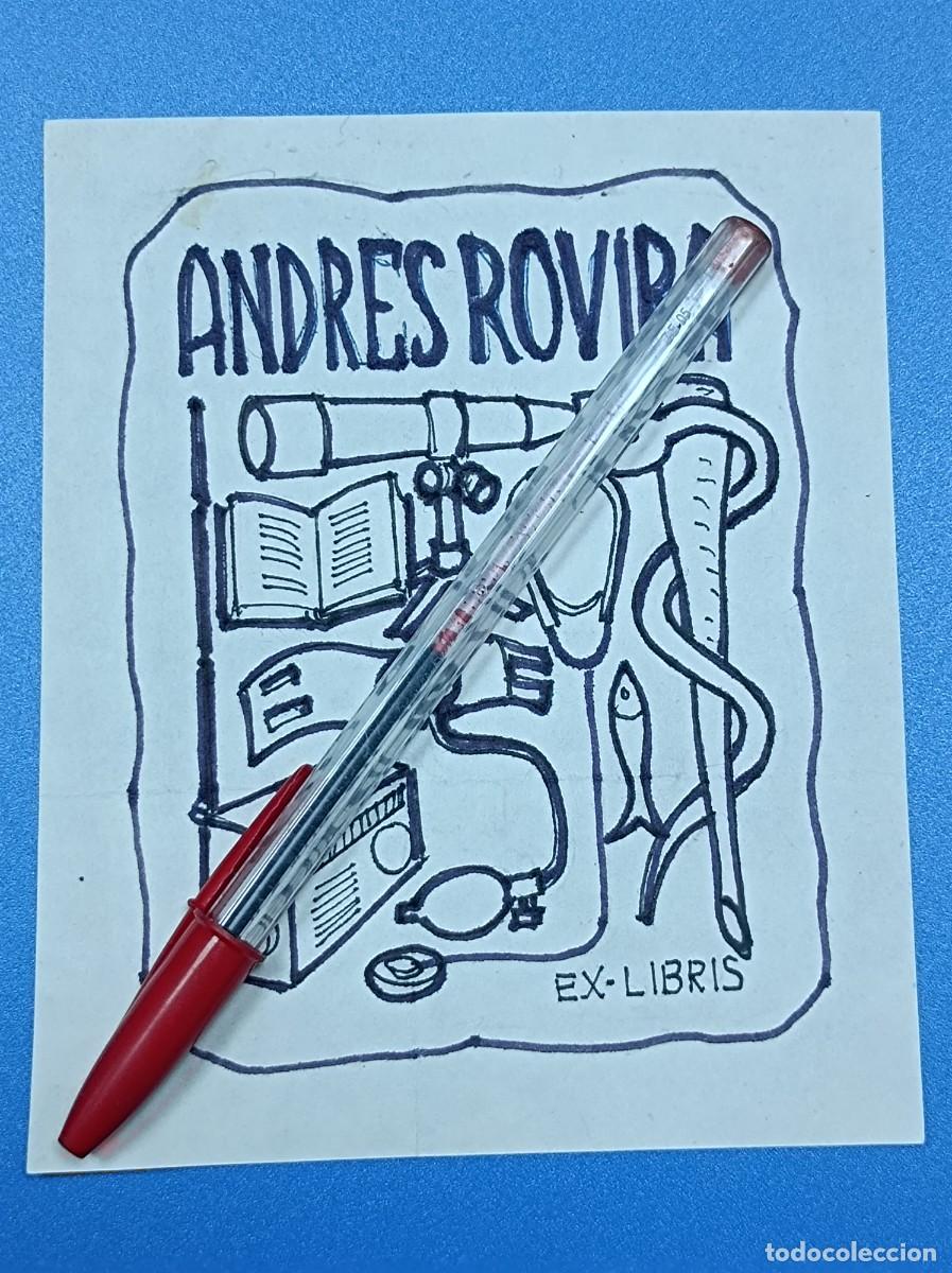 Arte: BOCETO ORIGINAL EX LIBRIS ANDR&Eacute;S ROVIRA - Foto 6