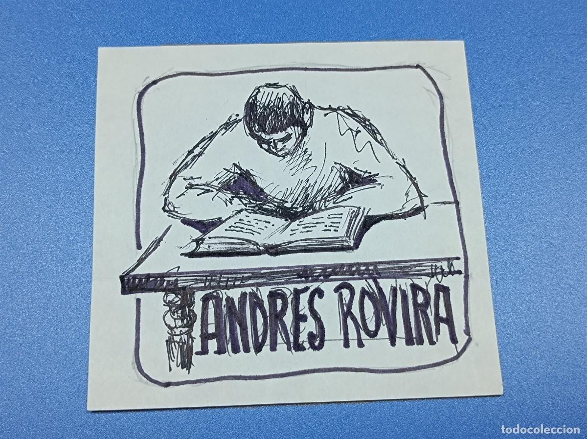 Arte: BOCETO ORIGINAL EX LIBRIS ANDR&Eacute;S ROVIRA - Foto 9