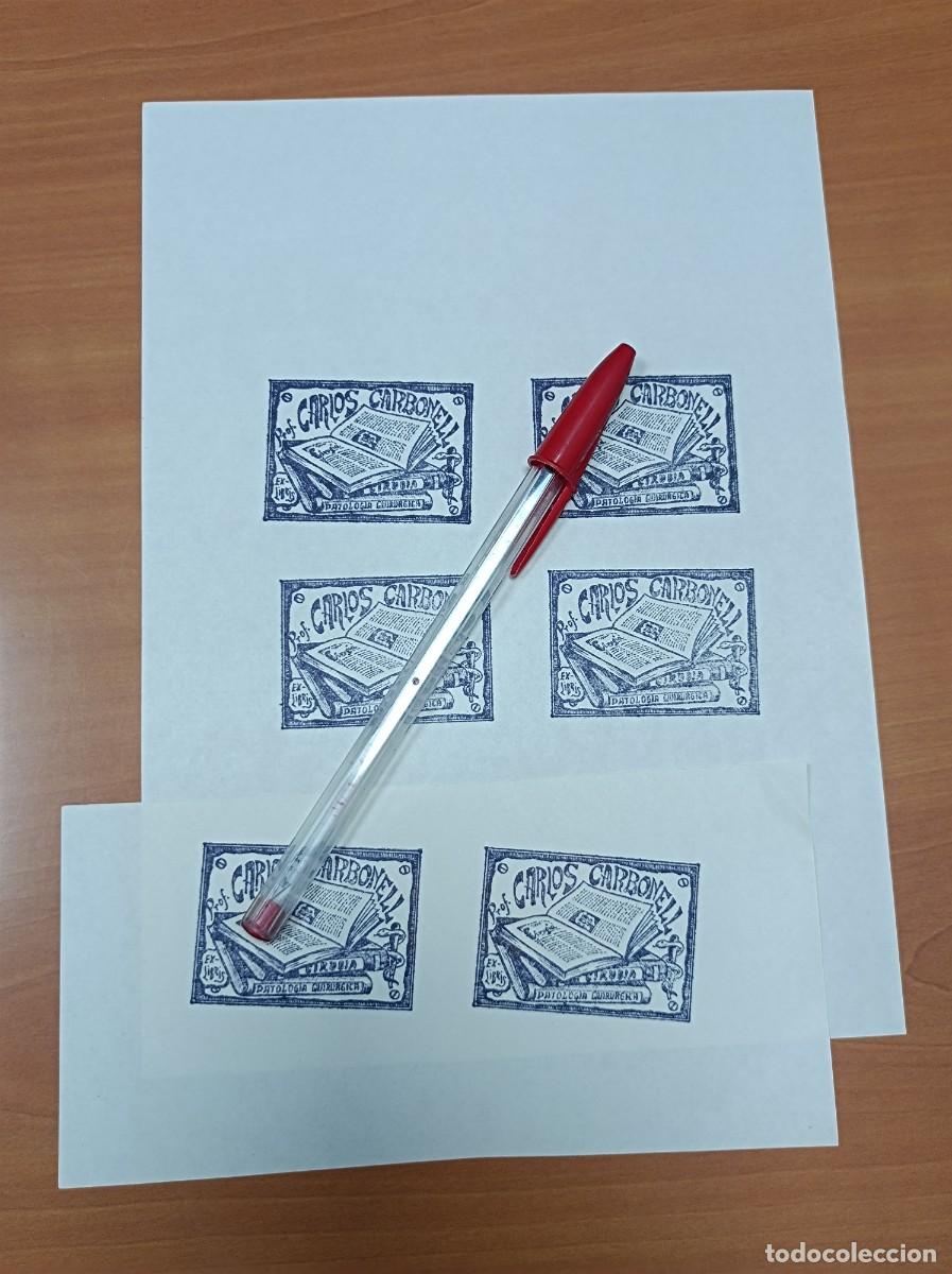 Arte: BOCETO ORIGINAL EX LIBRIS CARLOS CARBONELL - Foto 9