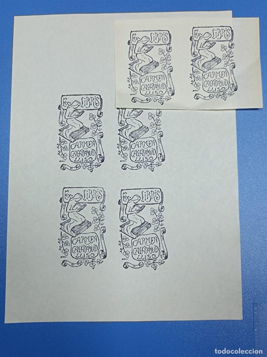 Arte: BOCETO ORIGINAL EX LIBRIS CARMEN CALATAYUD - Foto 5