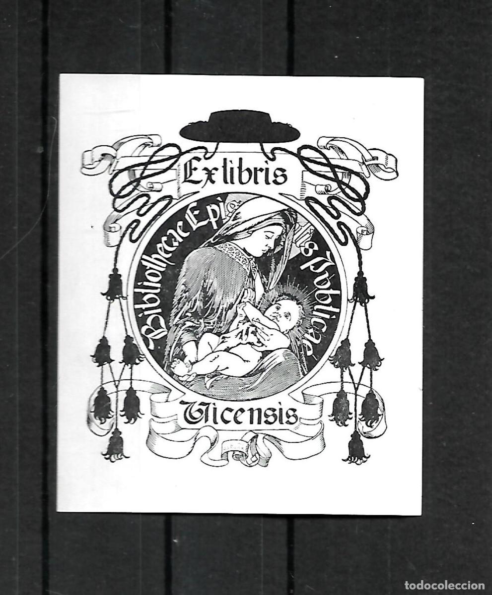 Arte: M3- EX LIBRIS DE ALEXANDRE DE RIQUER PARA LA BIBLIOTECA EPISCOPAL DE VICH &ndash; 1902 - Foto 1