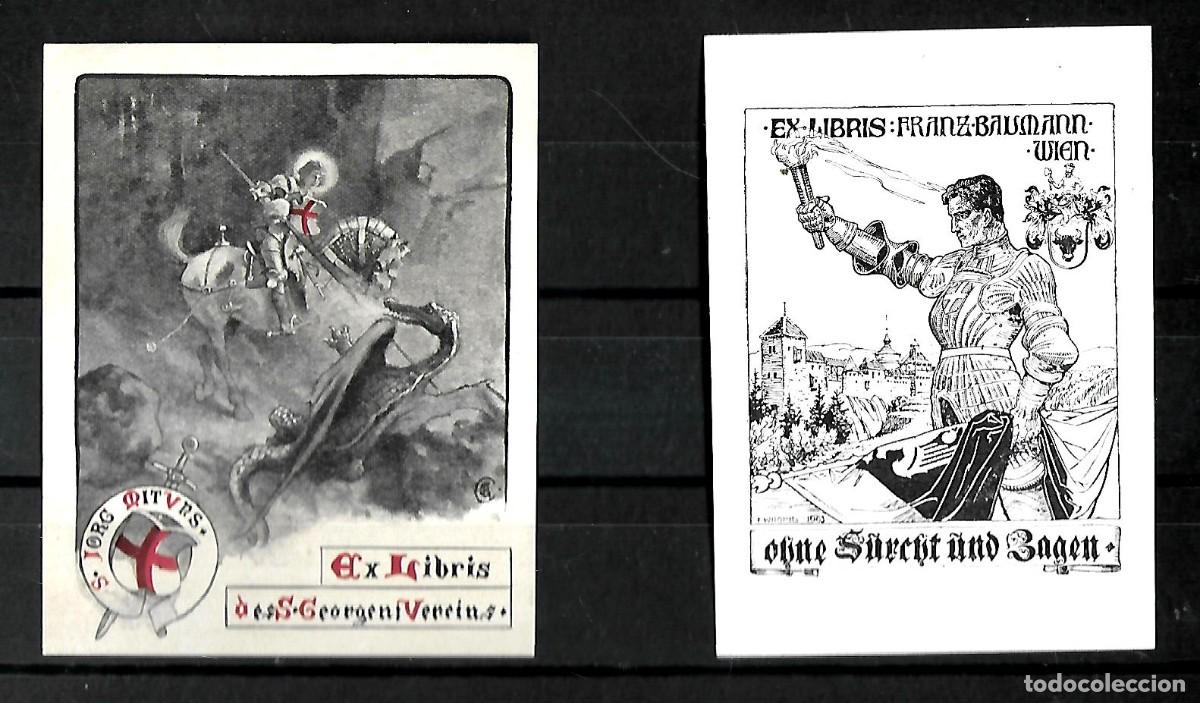 Arte: M3- LOTE DE 8 EXLIBRIS VARIADOS JOSEPH TRIADO DE 1919. - Foto 4